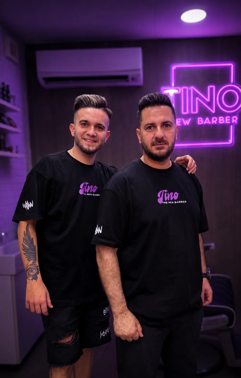 Tino y Rubén, propietarios de Tino New Barber