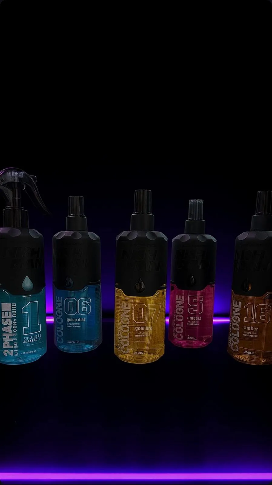 Nishman Colonias & 2 Phase — productos de peluquería usados en Tino New Barber